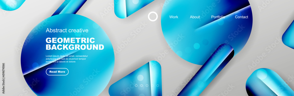 Wall mural abstract background for your landing page design. web page for website or mobile app wallpaper