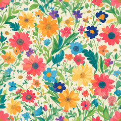 Fototapeta na wymiar seamless floral pattern | seamless floral background