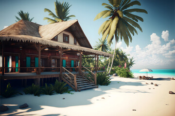 Tropical Beach Vacation Resort, Exotic Travel Destination