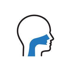 Human throat icon (Simple vector illustration)