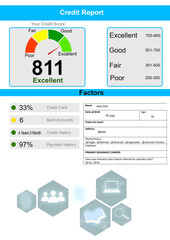 Close-up Of A Businessman Checking Credit Score Online On Cellphone While Having Coffee