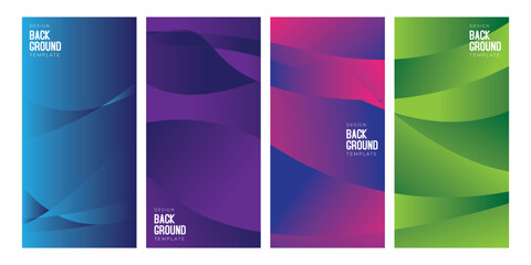 Vector colorful abstract fluid geometric gradient background