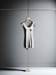womans minimal dress  hanging