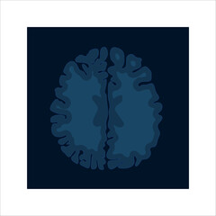 MRI brain scan icon. Medical imaging technology for mental health assessment and abnormality diagnostics. Activity visualization. Vector illustration isolated on white.