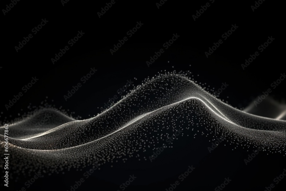 Wall mural abstract wave of particles.generative ai