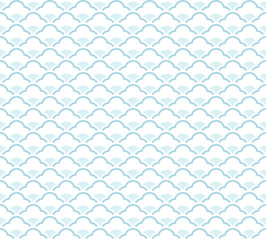Blue and white color background. Seamless wallpaper for your design and decoration. 