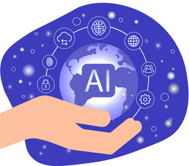 business people using artificial intelligence (AI) Automation, Predictive analytics, Customer service AI-powered chatbot, analyze customer data, Futuristic technology transformation.