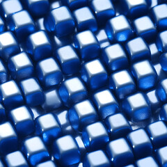 Abstract blue cubes background. Generative AI