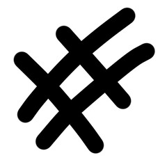 black cross mark