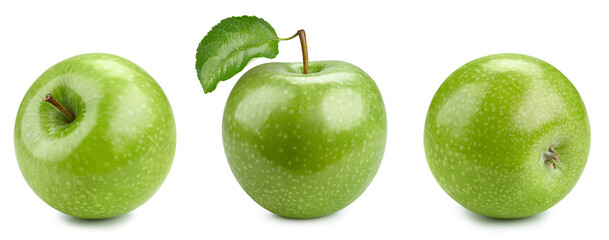 Green apple isolated on white background