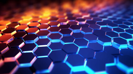 Obraz premium Illustration of a detailed view of a patterned hexagonal tile surface