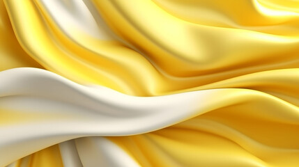 Illustration of a close-up view of a yellow and white textile pattern