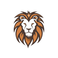 Fototapeta na wymiar Lion logo in minimalism