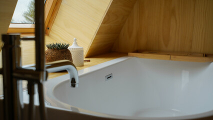 bathtub. detail. interior photo. the interior of a bathroom.