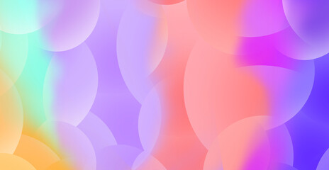 abstract background,bubbles with six colorful gradient colors