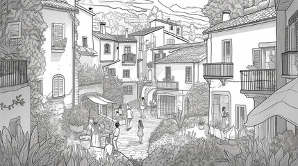 Obraz premium sketch of the castle