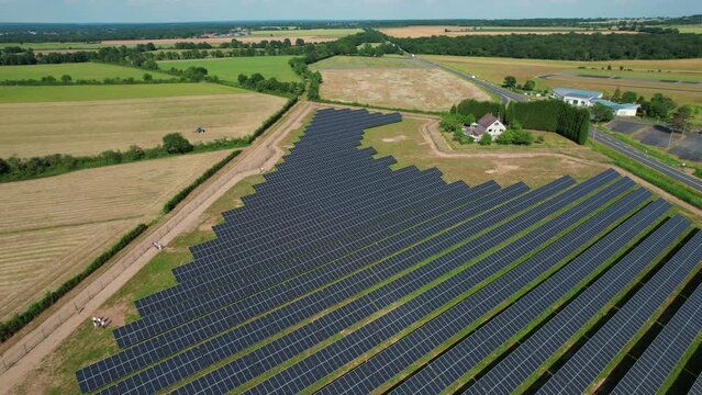 champ de panneau solaire