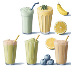 Watercolor smoothie4 line icon
