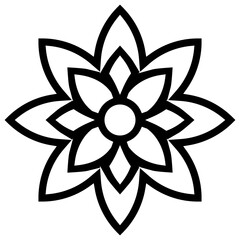 anise icon. A single symbol with an outline style