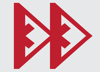 Obraz premium Abstract red linear logo icon sets for your company