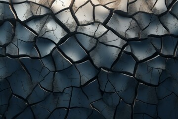 Abstract dark crack background. Generate Ai