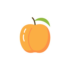 Peach logo line icon vector juicy symbol illustration design. Tropical peach icon logo line pictogram