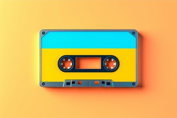 Fototapeta premium Cassette tape mix. Generate Ai