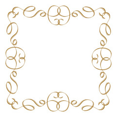 Vintage style vector calligraphic frame.