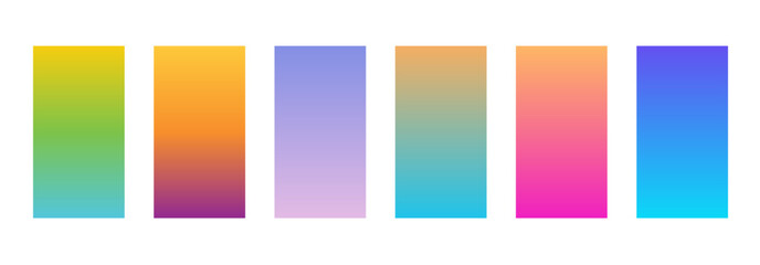 Modern screen design gradient mobile app. Bright colorful pink green blue red design ui smartphone screen background theme.