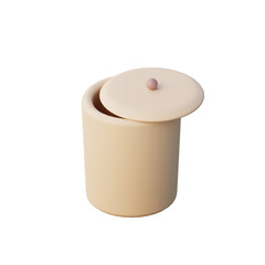 3D Trash Bin Illustration