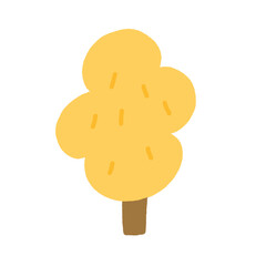 Cute autumn korean tree sticker png