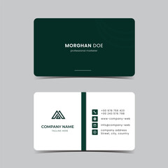 green business card template