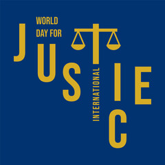 illustration design for International Justice Day