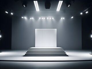 Unveiling Brilliance: Enhancing Product Presentations with Integrated Lighting on an Empty Stage
