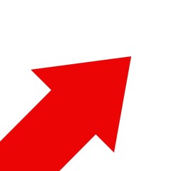 Red arrow on white background left right