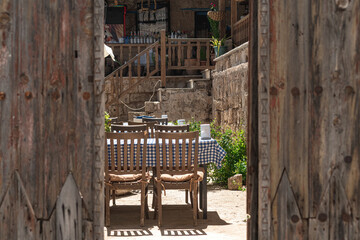 View of traditional taverna in Old Town of Famagusta. Cyprus