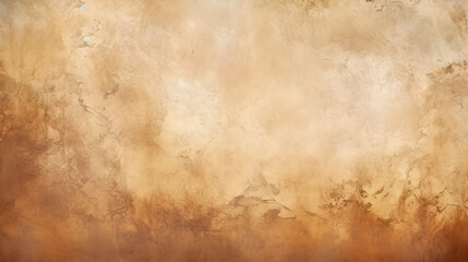 Brown background with grunge texture, watercolor painted mottled brown background with vintage marbled textured design on cloudy sepia brown banner, distressed old antique parchment pa. Generative AI. - obrazy, fototapety, plakaty