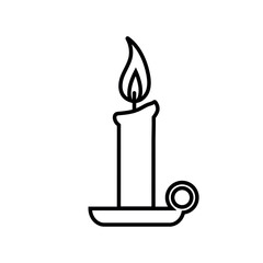 Candle line icon, logo vector