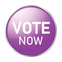 Vote Button Icon, Glossy 3D Realistic Vote Now Button, Voting Badge, Badge, Label, Voting Yes, Push Button, Isolated On White Background