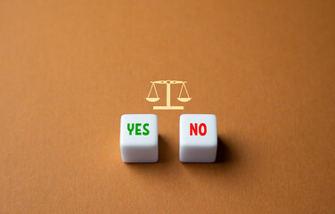 Weigh everything for yes or no. Dispute resolution in court. Choice between acceptance and...