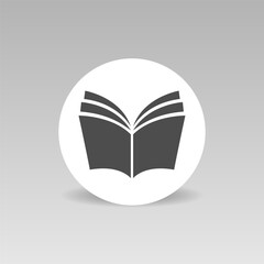 Book vector icon Education and library sign