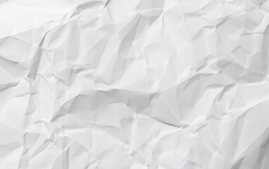Fototapeta premium White creased crumpled paper background grunge texture background