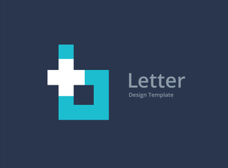 Letter B cross plus medical logo icon design template elements