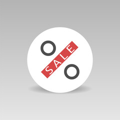 Sale vector round icon promotion and advertising concept