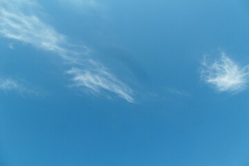 blue sky with clouds close up, natural nature background