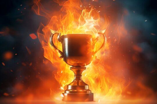 Blazing Gold Trophy - Triumph and Excellence, Generative AI