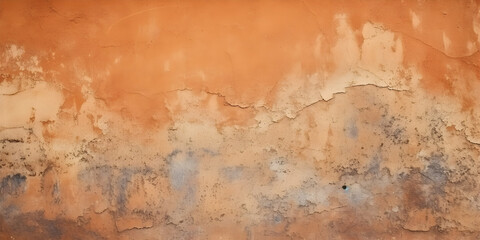 Texture of a orange brown concrete as a background, brown grungy wall - Great textures for background. Generative AI.