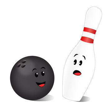 bowling ball and pin
