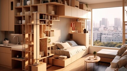 Luxury Bedroom Interior with Belcondy AI Generative 