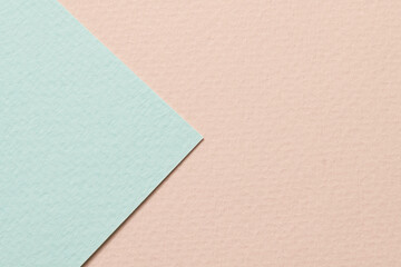 Rough kraft paper background, paper texture mint beige colors. Mockup with copy space for text